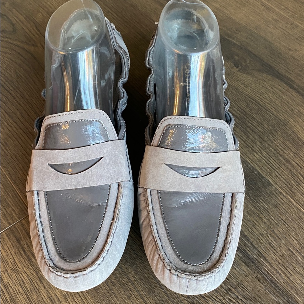 Cole Haan Women’s Grey Suede and Patent Leather Slip on Loafers 9 1/2 - Picture 3 of 10